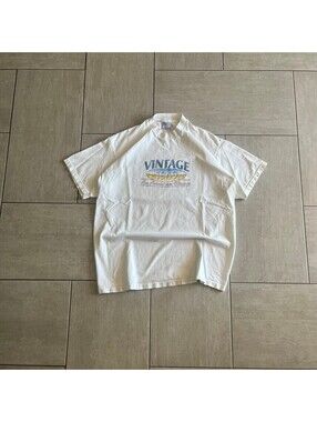 All Sport Vintage White Graphic T-Shirt XL Made in USA
